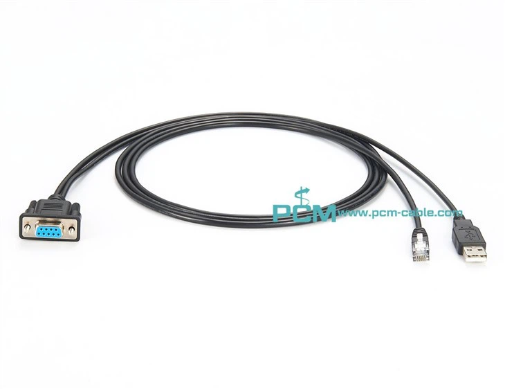 DB9 USB to RJ12 6P6C RS232 Serial Cable