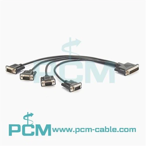 Kabel DB44 To 4x DB9 COM Port