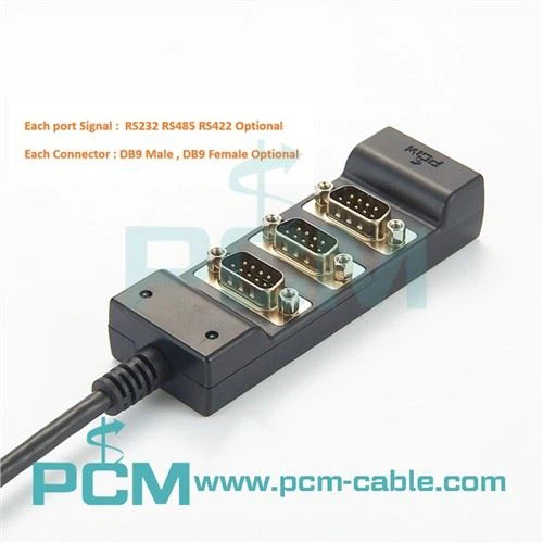 USB na 3 porty RS-232 s opakovačem USB