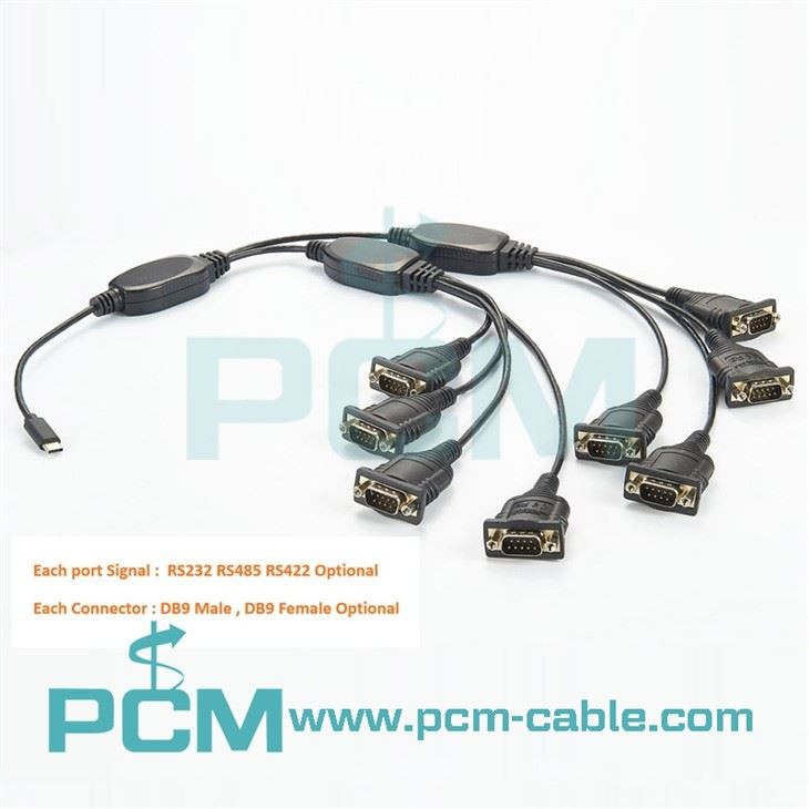 8portový profesionální adaptér RS-232 USB 2.0 na sériový adaptér