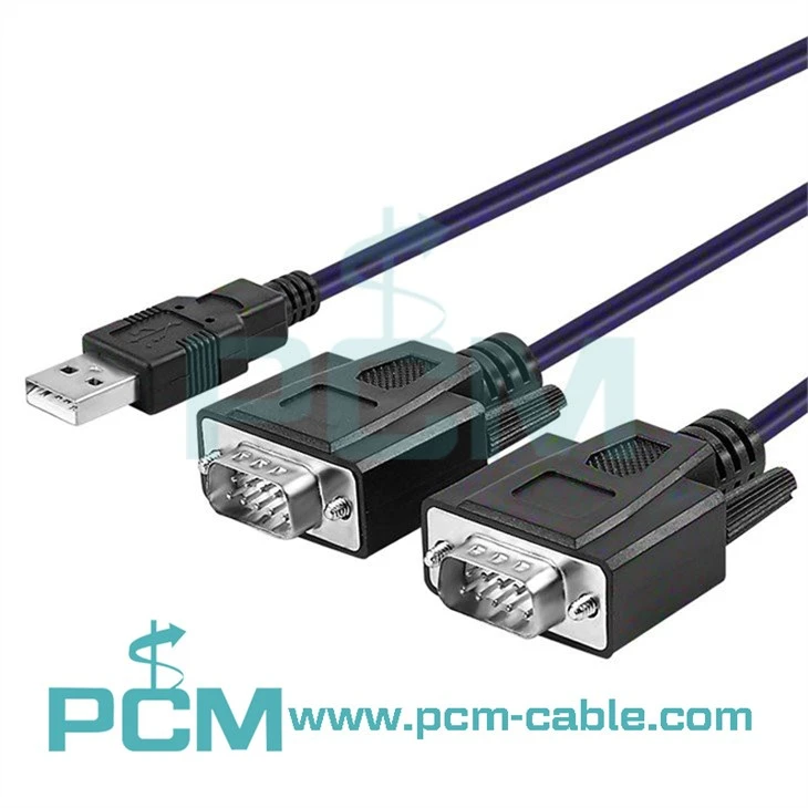 2-Port FTDI USB to DB9 kabel