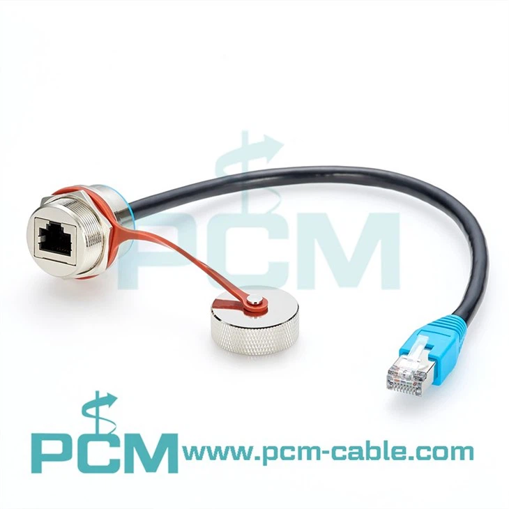 Metal Waterproof RJ45 Connector to RJ Plug