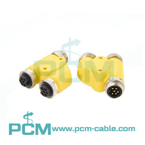 2-Way Splitter, H-style, 7/{3}}UN, Female To Male, 6 Pin