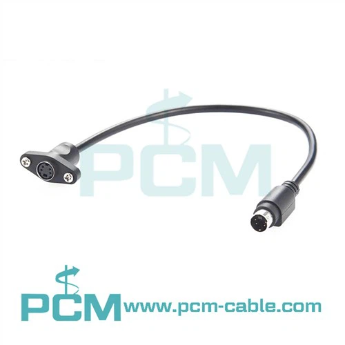 4kolíkový kabel pro montáž na panel Mini Din