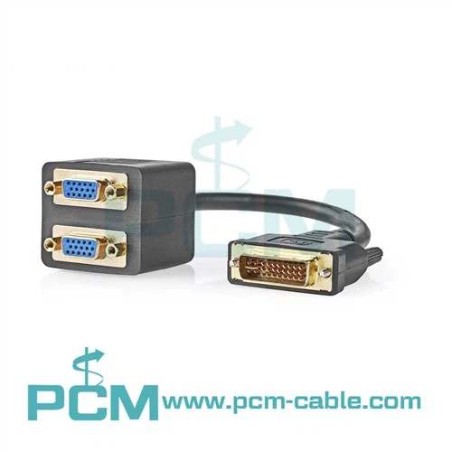 DVI na duální VGA Y splitter kabel