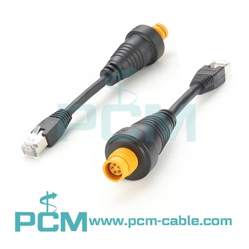 Ethernetový adaptér RJ45 samec na žlutou 5kolíkovou samici