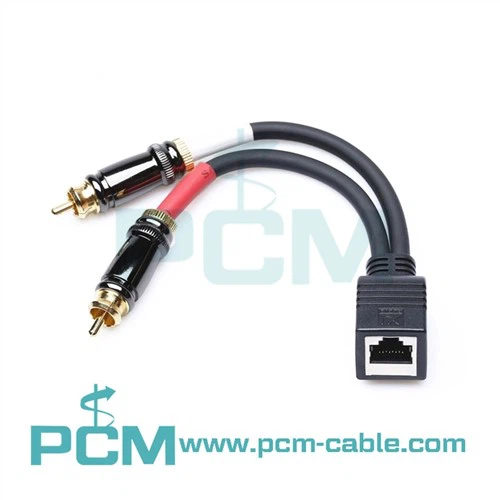 Adaptérový kabel RJ45 Female To Dual RCA Male pro AXIA