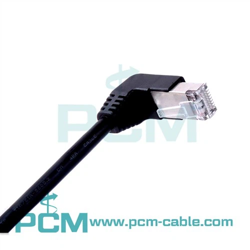 RJ45 lisovaný propojovací kabel Cat6 Pravoúhlý