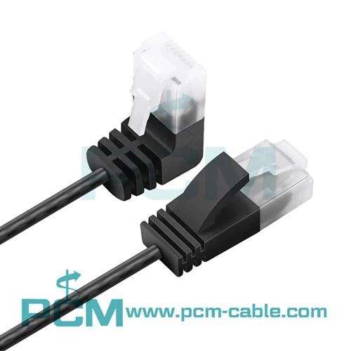 Ultra tenký úhel Cat6a Ethernet kabel