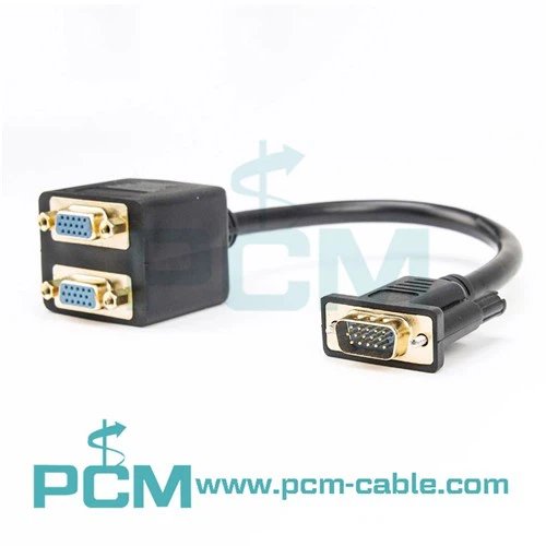 Kabel VGA Male To Dual VGA Female Splitter