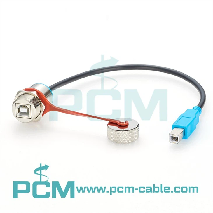 Sestava zalitého kabelu USB B Vodotěsný IP67