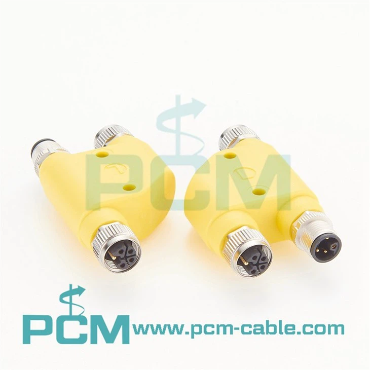 Micro-Change M12 Power Extension Cable L-Code h-Splitter