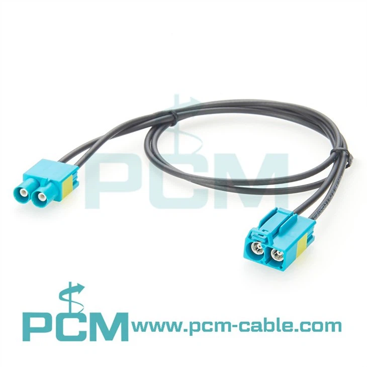High-Performance FAKRA Dual Male-to-Female Extension Cable for Automotive Systems