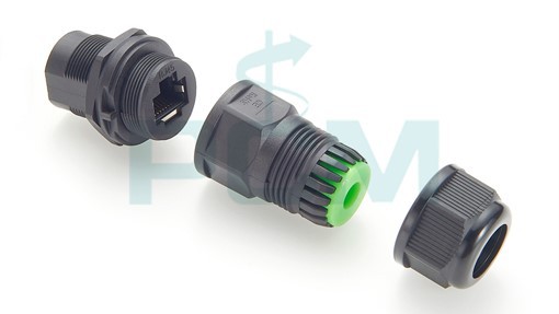 IP67 waterproof RJ45 panel mount connector rear lock IP67 waterproof RJ45 panel mount connector rear lock