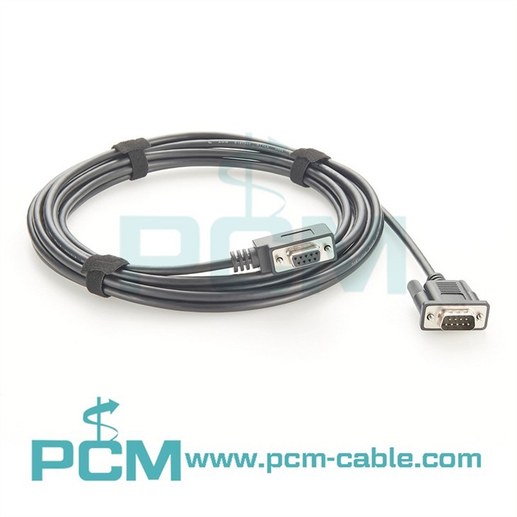 Low profile DB9 serial rs232 right angle extension cable