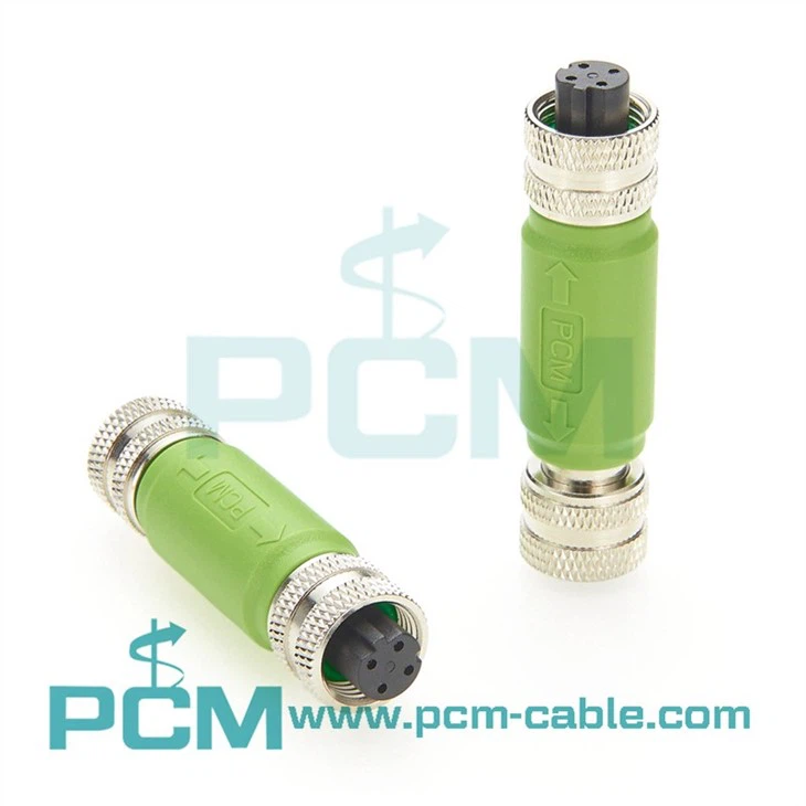 M12 4 Position D-Code Female to M12 4 Position D-Code Female Coupler