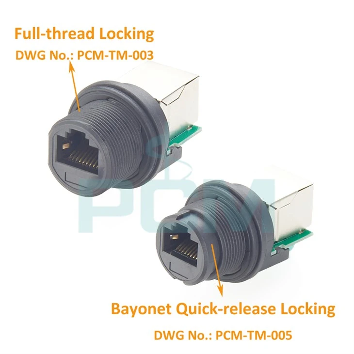 IP67 Waterproof Panel Mount RJ50 10P10C Coupler