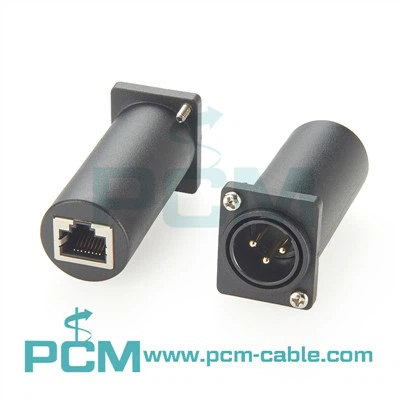 RJ45 Ethernet na XLR D-Type Panel Mount Adapter