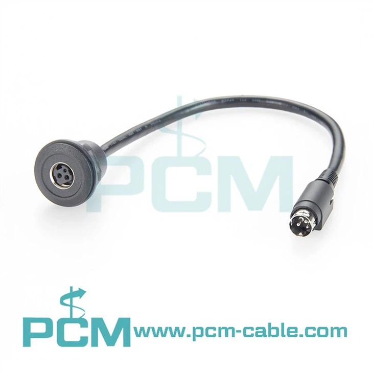 panel mount power din cable compatible with KPJX-PM-3S