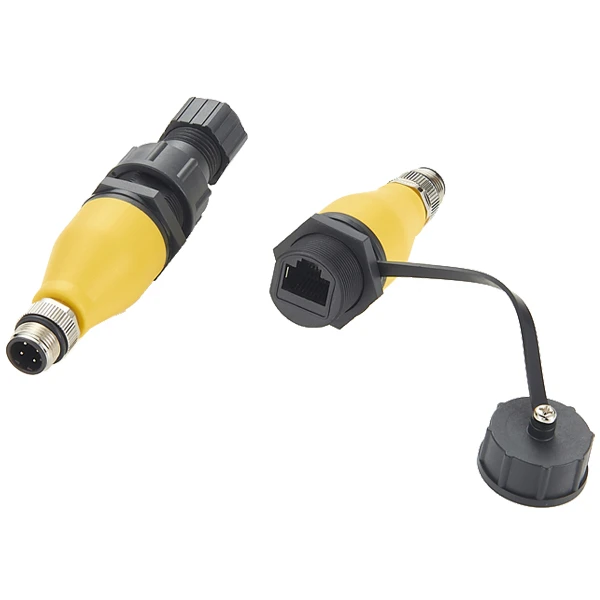 M12 to RJ45 Bulkhead Adapter Waterproof M12 D Code 4 Pin to RJ45 M12 to RJ45 Bulkhead Adapter Waterproof M12 D Code 4 Pin to RJ45