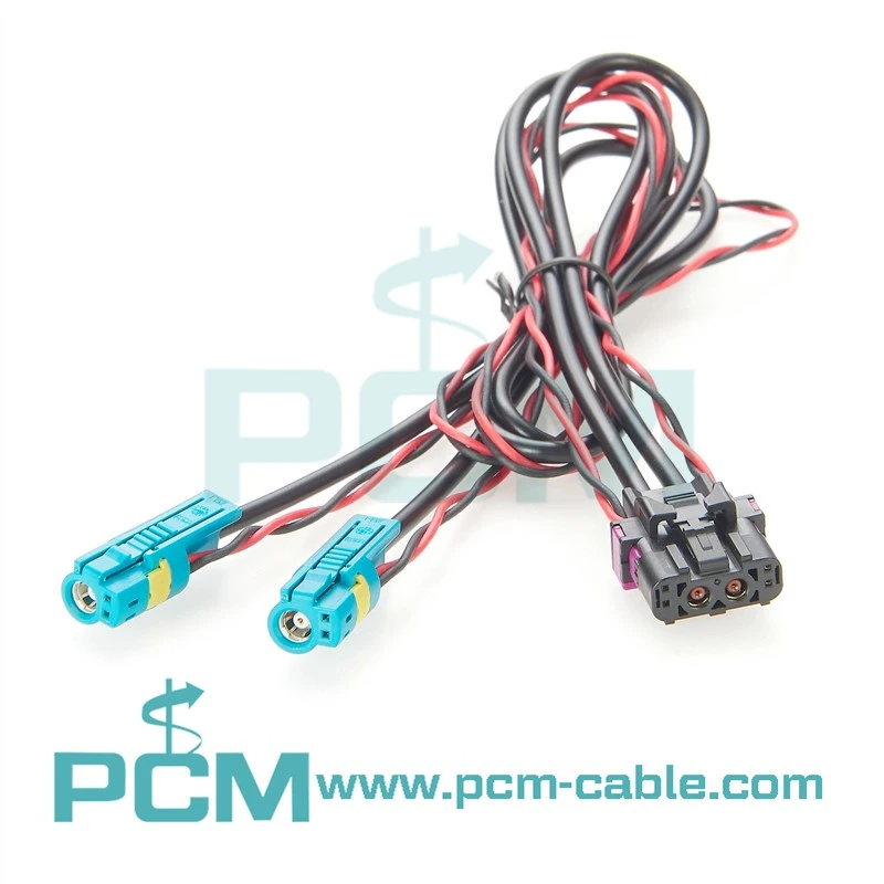 Customizable Fakra Dual to Single Adapter Cable with RG316 RG174 Options Customizable Fakra Dual to Single Adapter Cable with RG316 RG174 Options