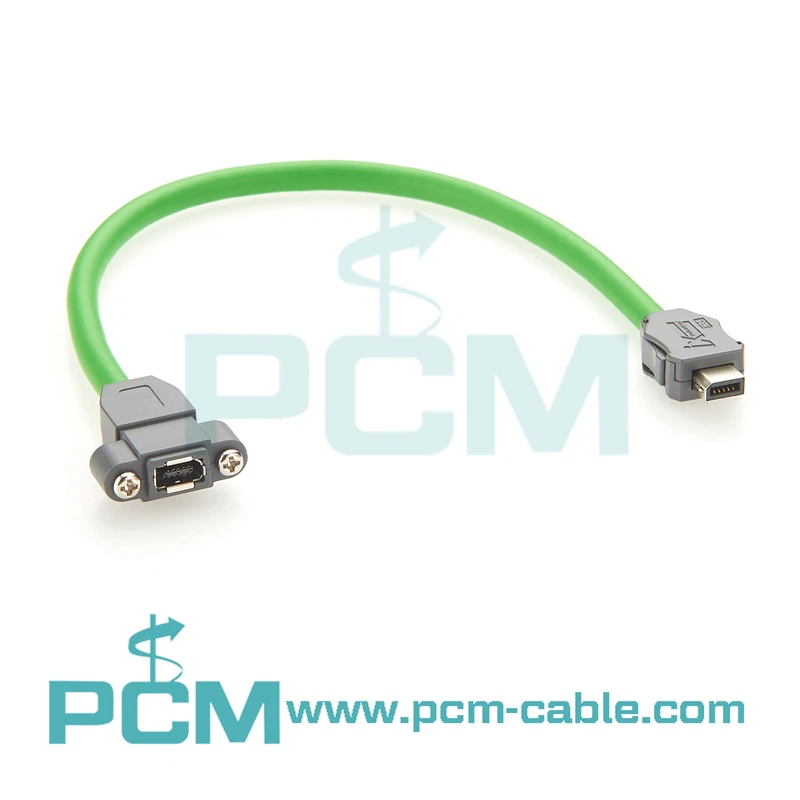 IX B key in-line jack industrial Cat6A serial cable IX B key in-line jack industrial Cat6A serial cable