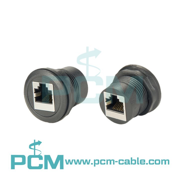 RJ-45 Ethernetový kulatý adaptér pro montáž do panelu