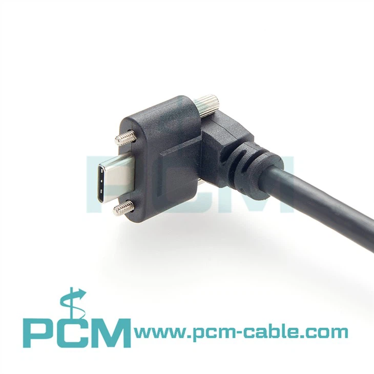 Boční šroubové zamykání kabelu USB C
