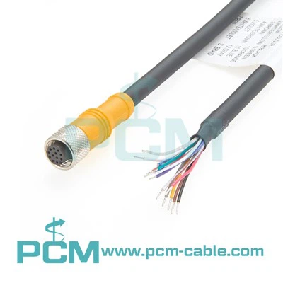 Breamout Cable M 12 12 Pin to Flying Lead for Industrial Vision System