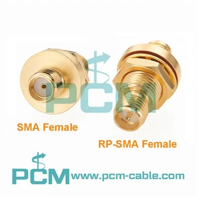 Koaxiální adaptér RP-SMA Female To SMA Female Přepážka