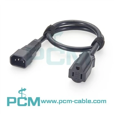 Napájecí kabel IEC C14 do NEMA 5-15R počítače